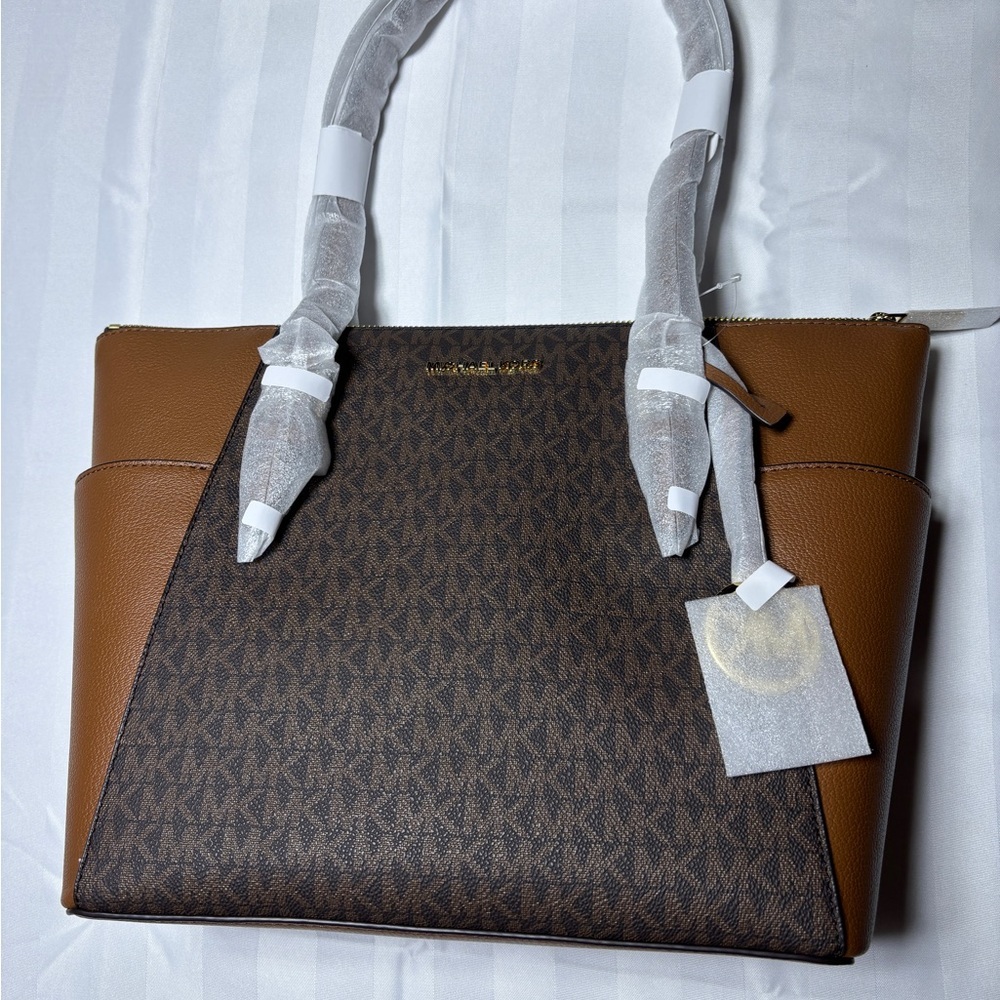 Michael Kors Signature Brown and Tan Tote